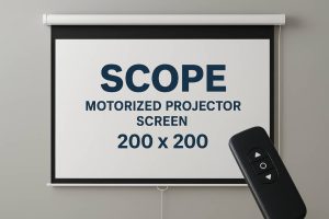 پرده نمایش برقی اسکوپ Scope Motorized Projector Screen 200x200