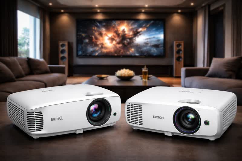 مقایسه ویدئوپروژکتورهای BenQ و Epson برای سینمای خانگی