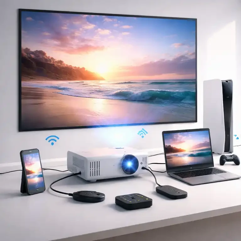 راهنمای اتصال ویدئوپروژکتور به موبایل، لپ‌تاپ، PS5 و Apple TV